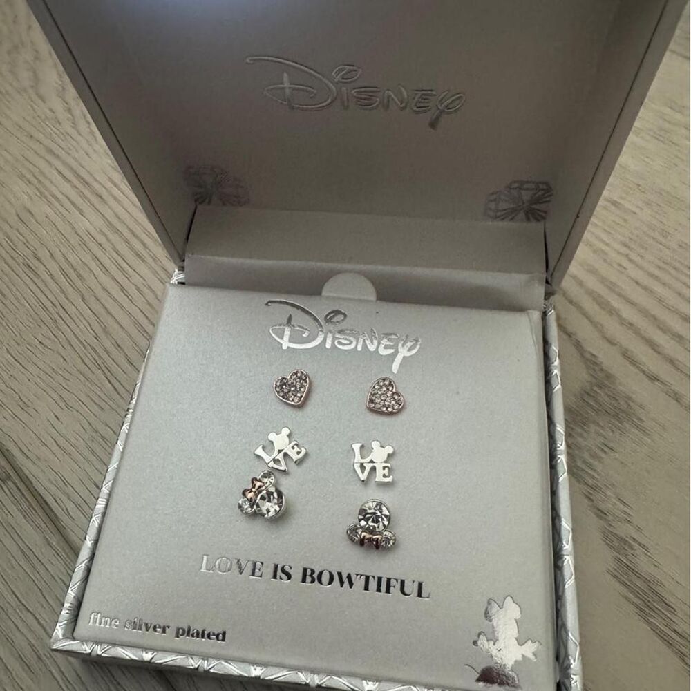 Disney 3 set Fine Silver Plated Earrings